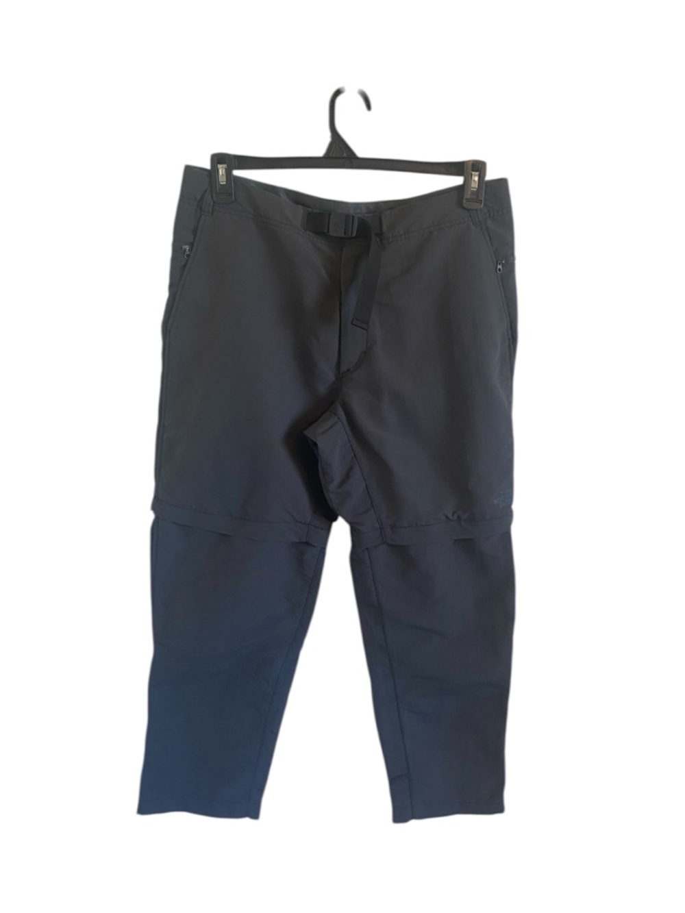The North Face Men's Black/Charcoal Gray Convertible Cargo Hiking Pants.